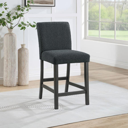 Alba Boucle Upholstered Counter Chair (Set of 2) Black