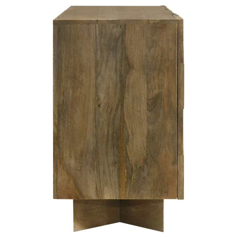 Tyler 3-door Solid Wood Sideboard Buffet Cabinet Mango Brown