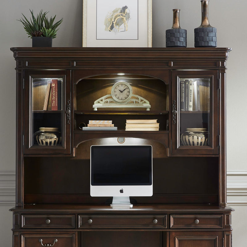 Brayton Manor - Jr Executive Credenza Hutch - Cognac
