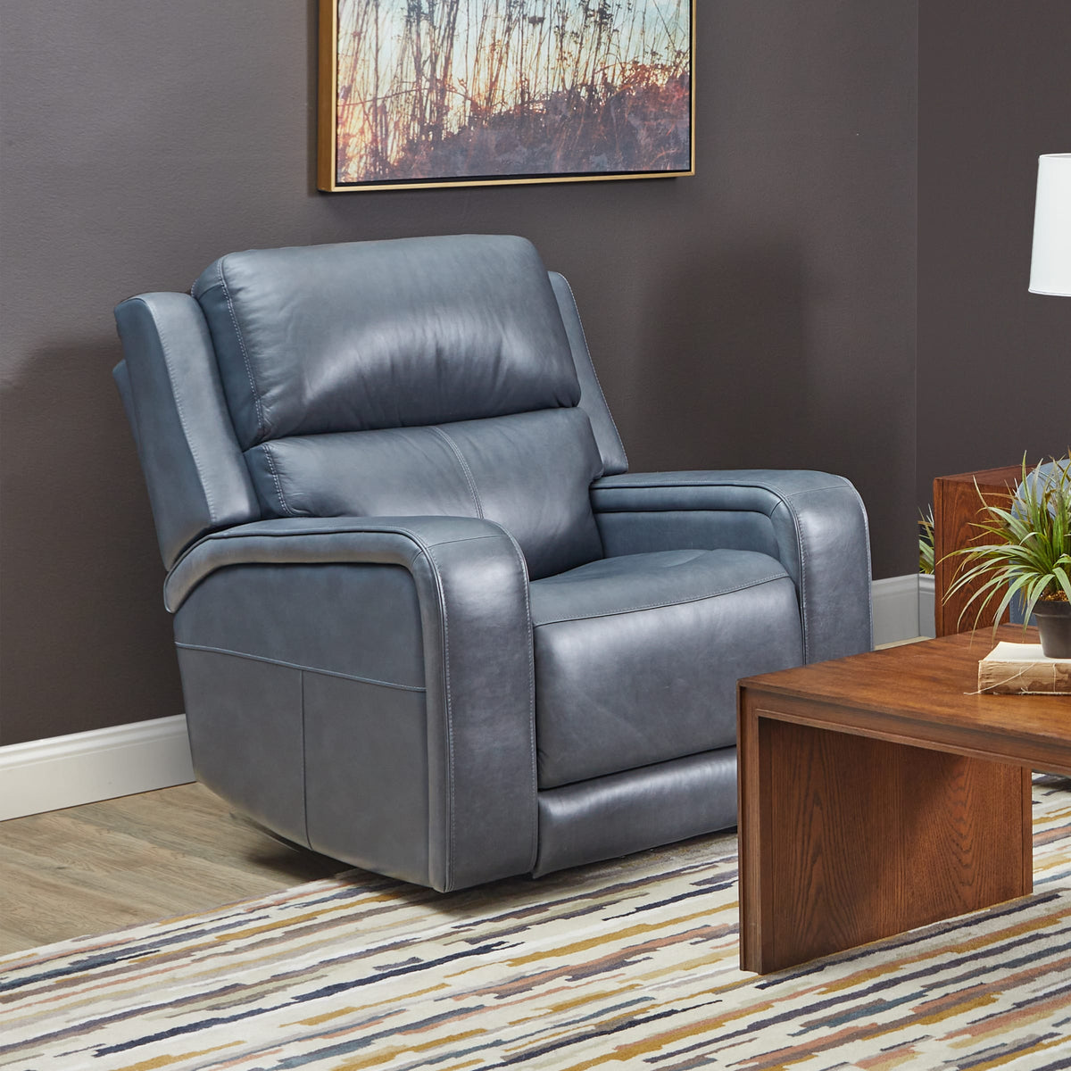 Flexsteel Oasis Power Recliner with Power Headrest, Lumbar, Heat & Massage