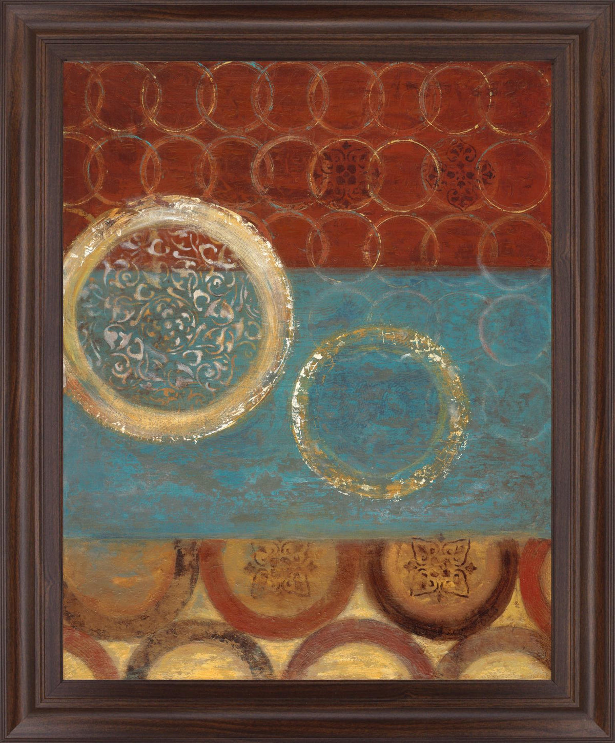 Medallion Mosaic - 28" x 34" Framed Wall Art - Blue