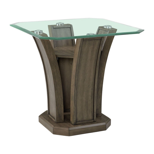 Dapper - Square End Table - Gray