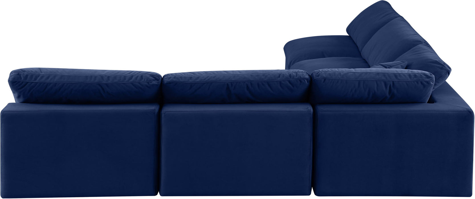 Comfy - 5 Piece Velvet Modular Corner Armless Sectional