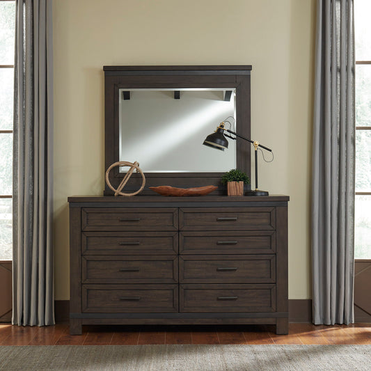 Thornwood Hills - Dresser & Mirror - Rock Beaten Brown