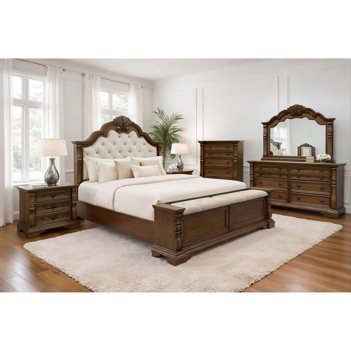 Alamonte - Chest With Lift Top And Jewelry Box - Medium Brown