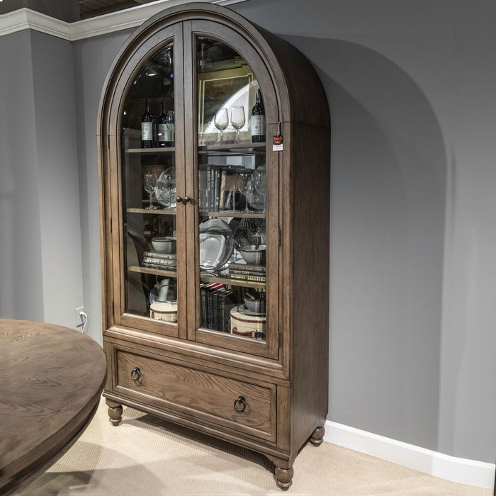 Americana Farmhouse - Arched Display Cabinet - Brown