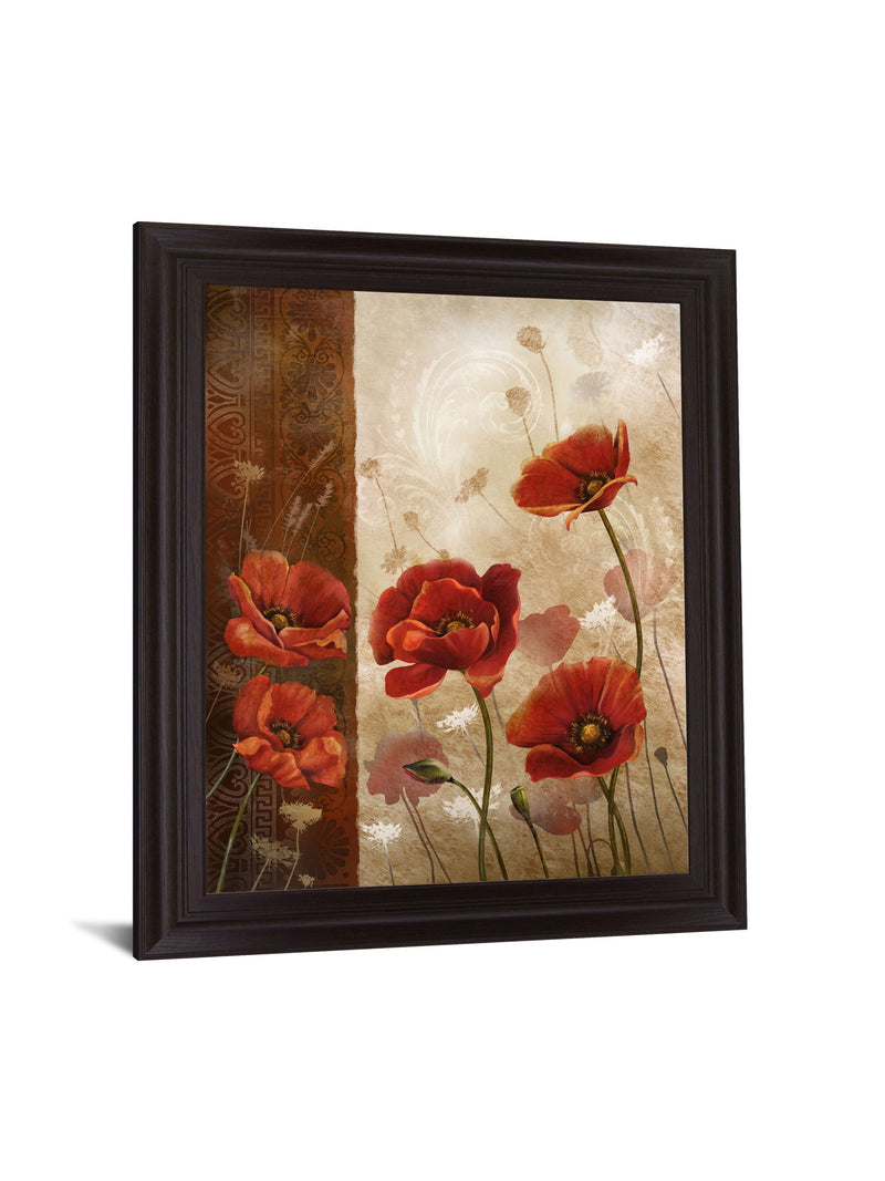 Crimson Solstice - 28" x 34" Framed Wall Art - Red