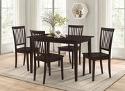 Gomez 5-piece Rectangular Dining Table Set Cappuccino Default Title