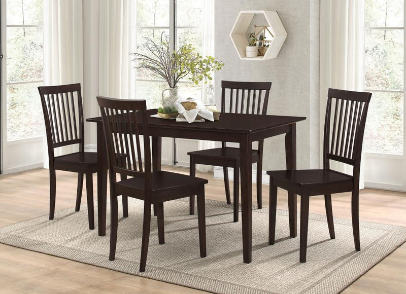 Gomez 5-piece Rectangular Dining Table Set Cappuccino Default Title