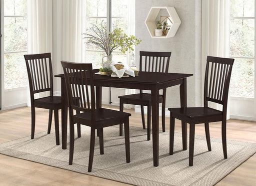 Gomez 5-piece Rectangular Dining Table Set Cappuccino Default Title