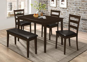 Guillen 5-piece Rectangular Dining Table Set Cappuccino Default Title