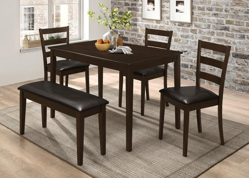 Guillen 5-piece Rectangular Dining Table Set Cappuccino Default Title