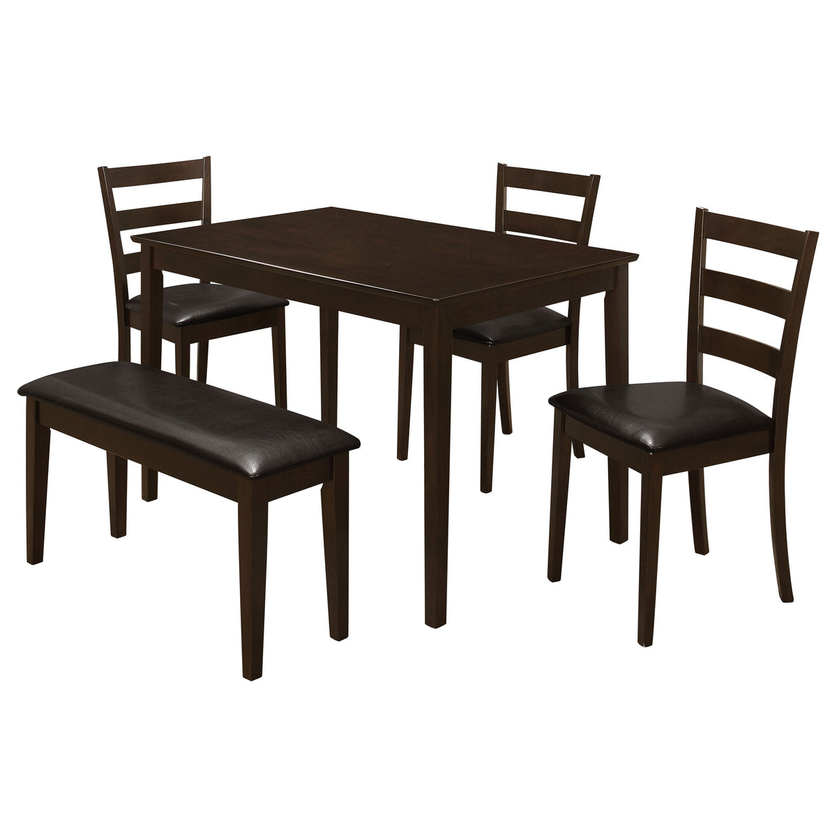 Guillen 5-piece Rectangular Dining Table Set Cappuccino