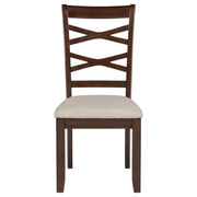 Barton 5-piece Round Wood Dining Table Set Dark Brown