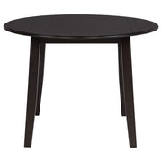 Catley 5-piece Round Drop Leaf Dining Table Set Dark Coffee