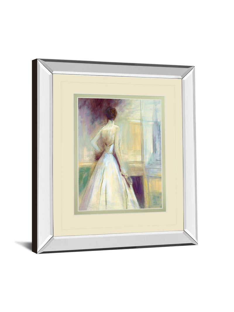 Getting Ready By Sutton - Mirror Framed Print Wall Art - Beige