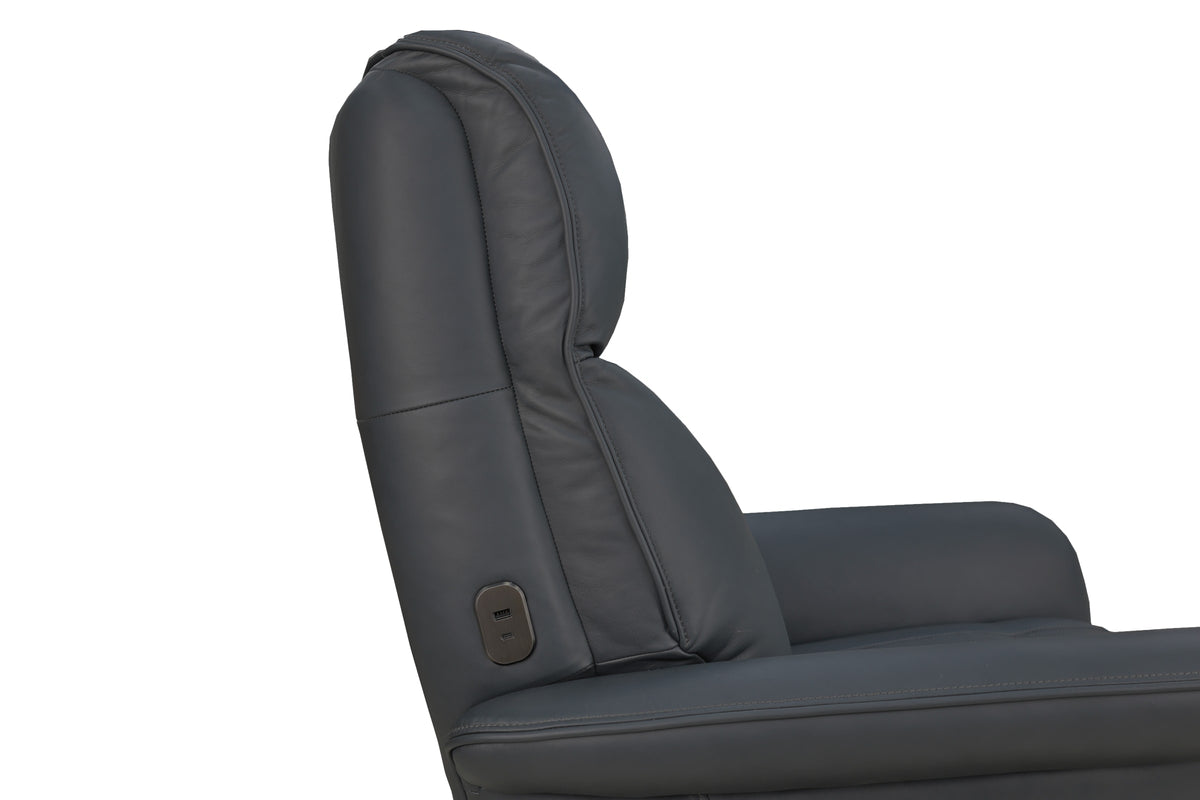 Flexsteel Haven Power Swivel Recliner with Power Headrest, Lumbar, Heat, Massage & Ventilation