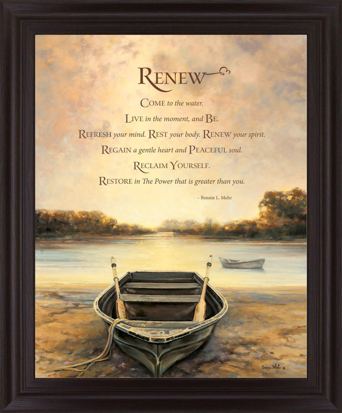 Golden Tranquility - 28" x 34" Framed Wall Art - Beige