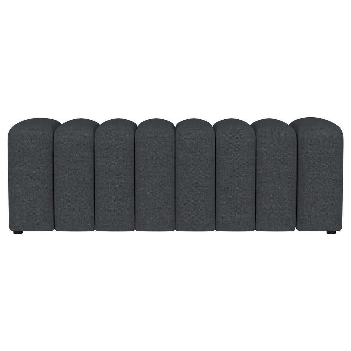 Summer Fabric Upholstered Tufted Accent Bench Charcoal