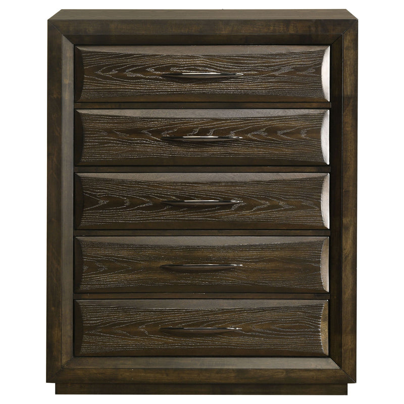 Atlas 5-drawer Bedroom Chest of Drawers Dark Oak