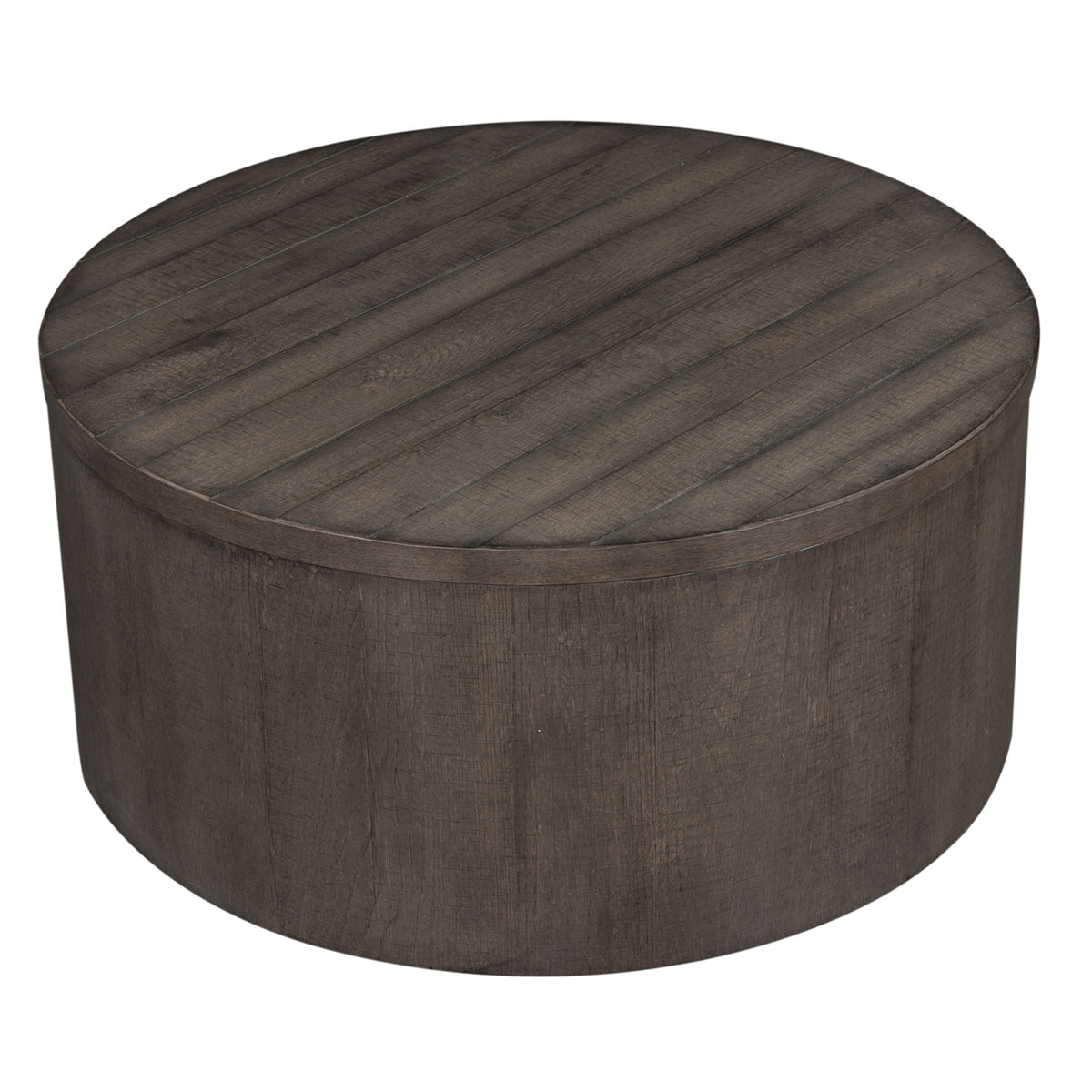 Modern Farmhouse - Drum Cocktail Table - Dusty Charcoal