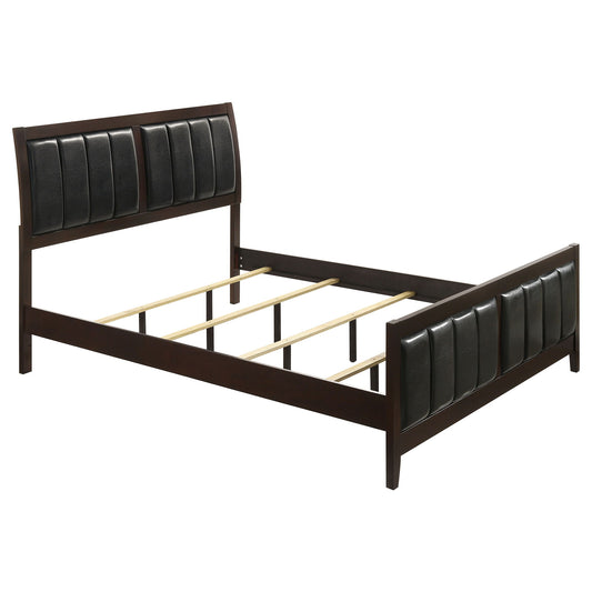Carlton Wood Eastern King Panel Bed Cappuccino