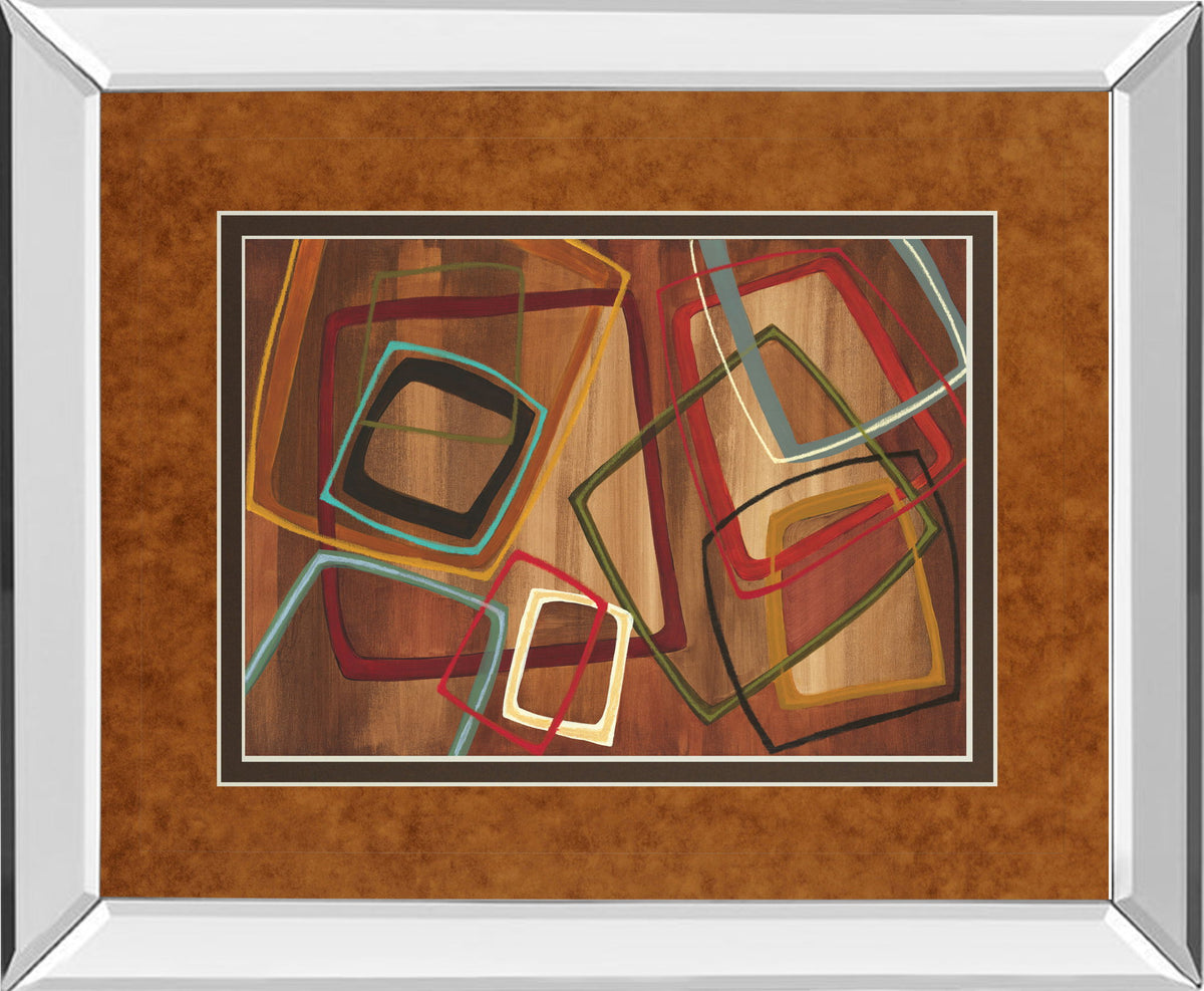 Twenty Tuesday I By Jeni Lee - Mirror Framed Print Wall Art - Light Brown
