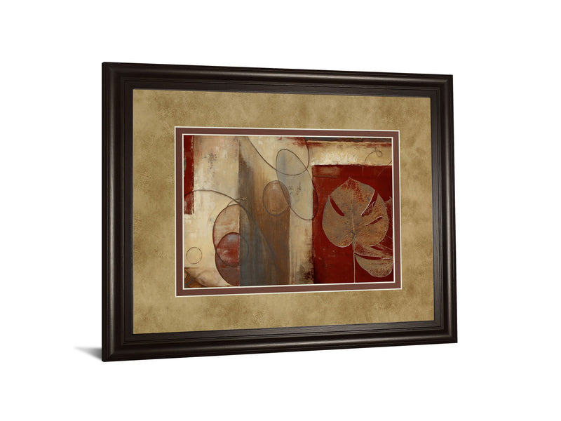 Inspiration In Crimson By Patricia Pinto - Framed Print Wall Art - Light Brown