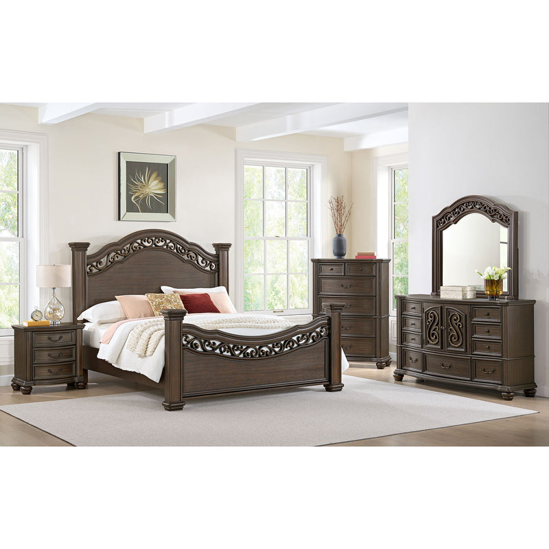 Brunswick - 2-Drawer Nightstand With USB - Mahogany