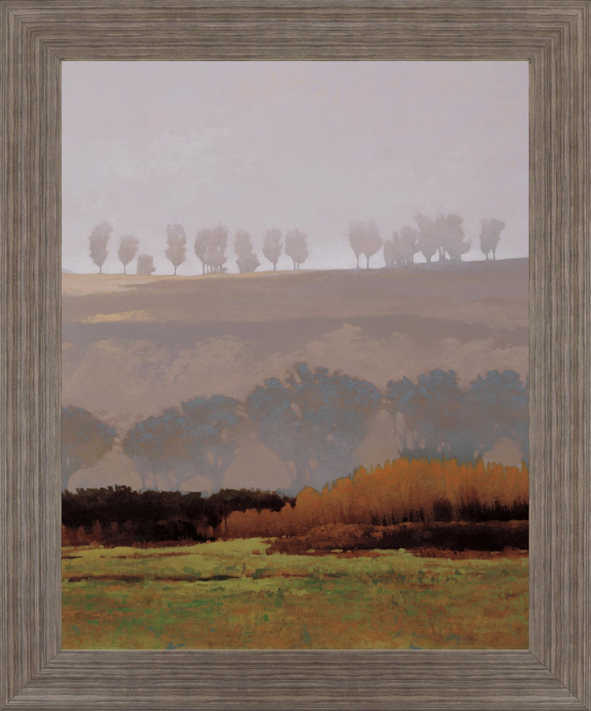 Golden Meadow Veil - 28" x 34" Framed Wall Art - Gray