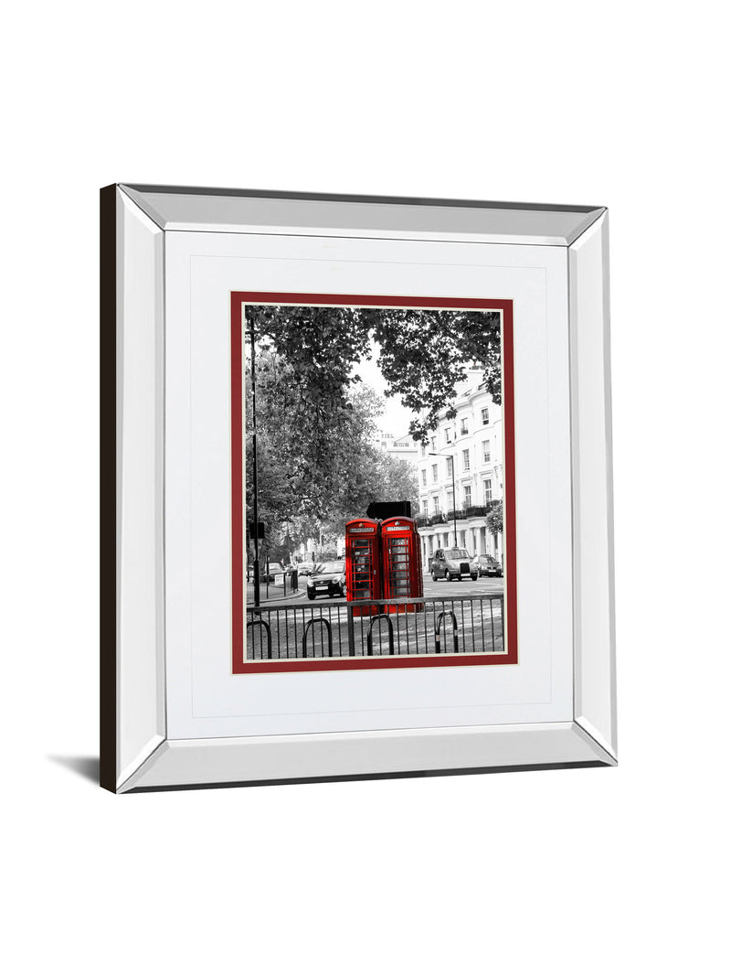 Telephone By Emily Navas - Mirror Framed Print Wall Art - Dark Gray