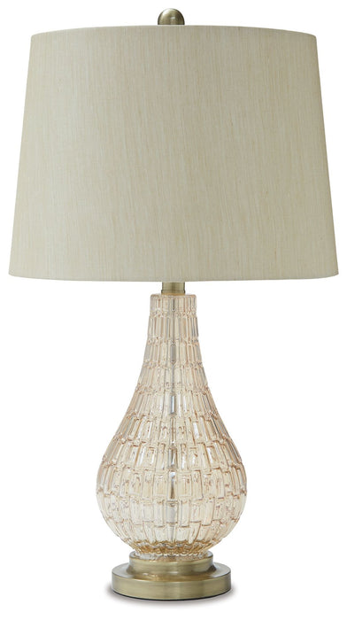 Latoya - Beige - Glass Table Lamp