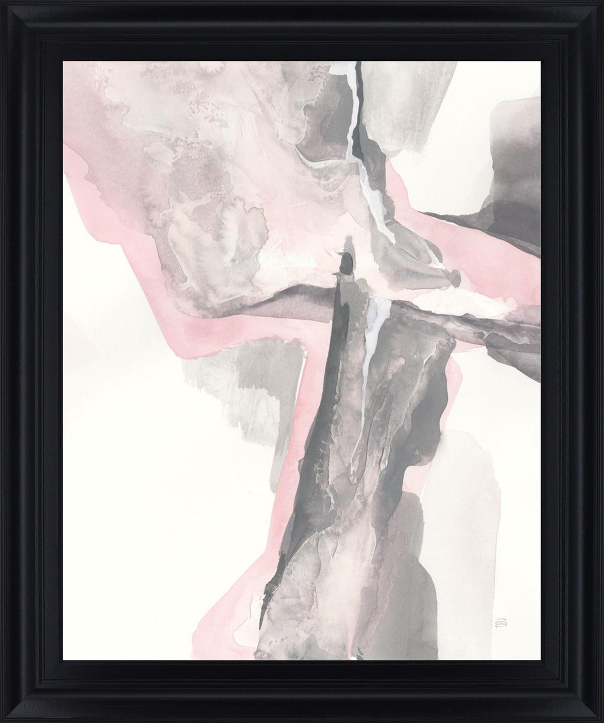 Dusky Petal Drift - 28" x 34" Framed Wall Art - Pink