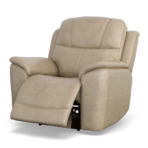 Crew Power Recliner with Power Headrests and Lumbar - Cream