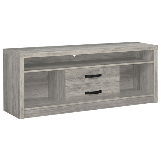 Burke 2-drawer Engineered Wood 59-inch TV Stand Grey Driftwood