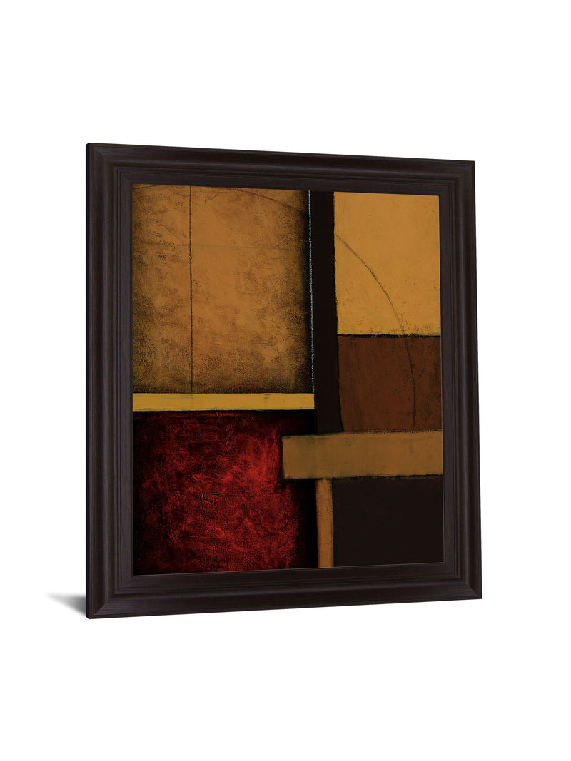 Sultry Ember - 28" x 34" Framed Wall Art - Dark Red