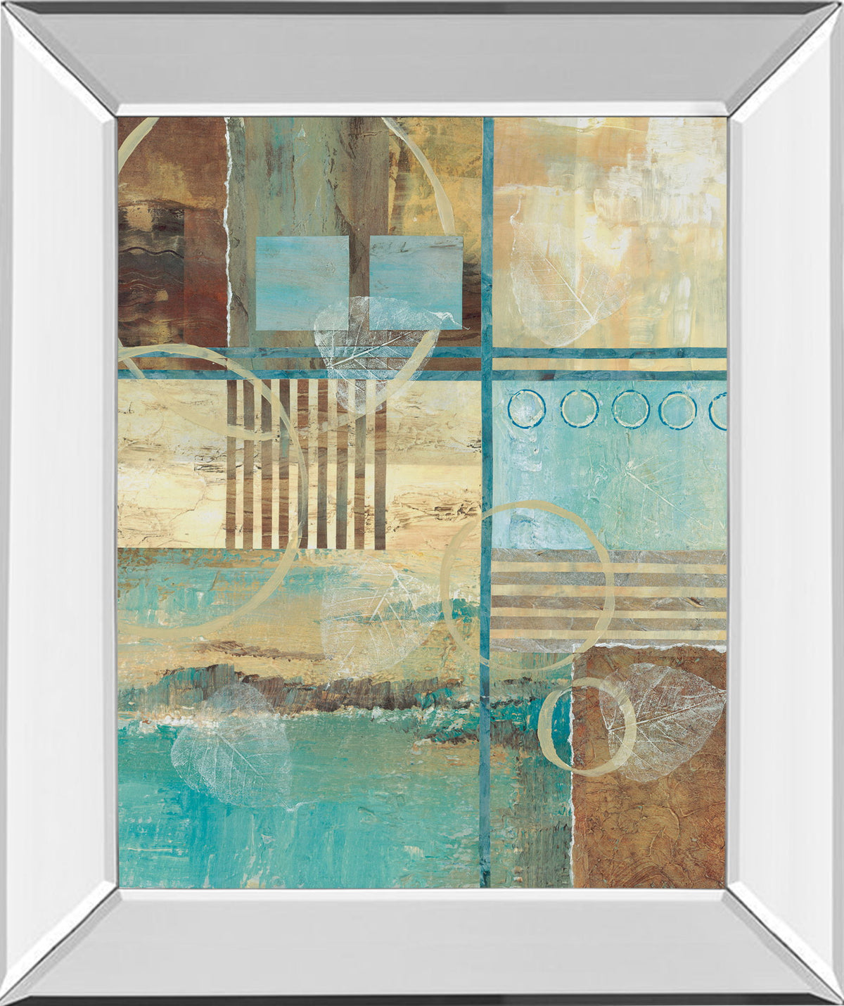 Natures Magic I By Norm Olson - Mirror Framed Print Wall Art - Light Blue