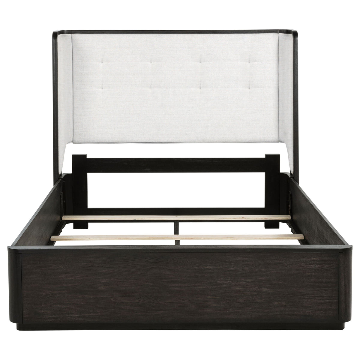 Leandro 55-inch Queen Wingback Bed Burnished Black