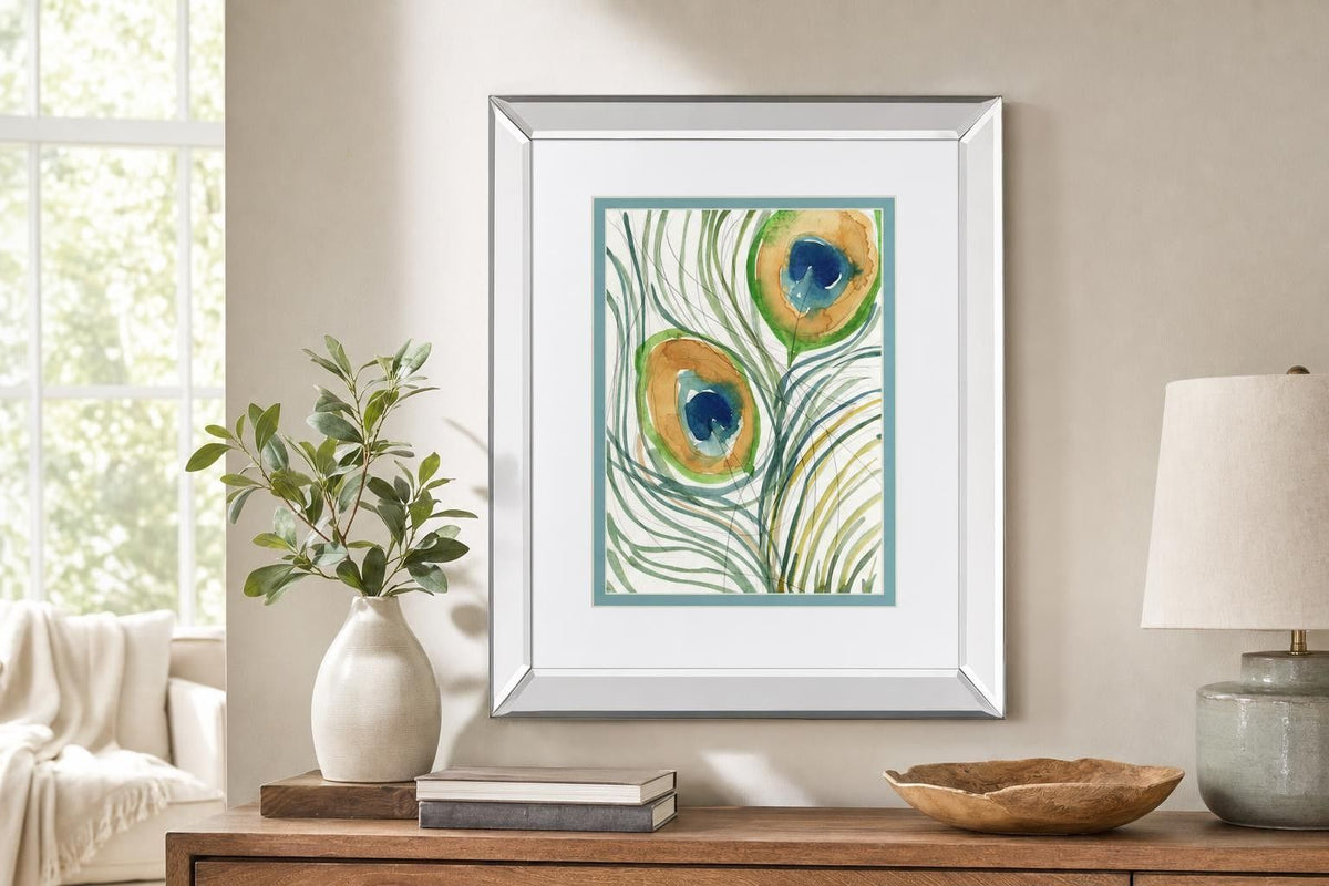 Peacock Abstract I By Samuel Dixon - Green