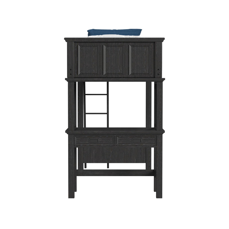Hampton Kids - Loft Bed With Ladder And Desk With Speaker