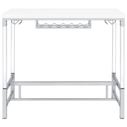 Norcrest 47-inch Acrylic Leg Bar Table White High Gloss