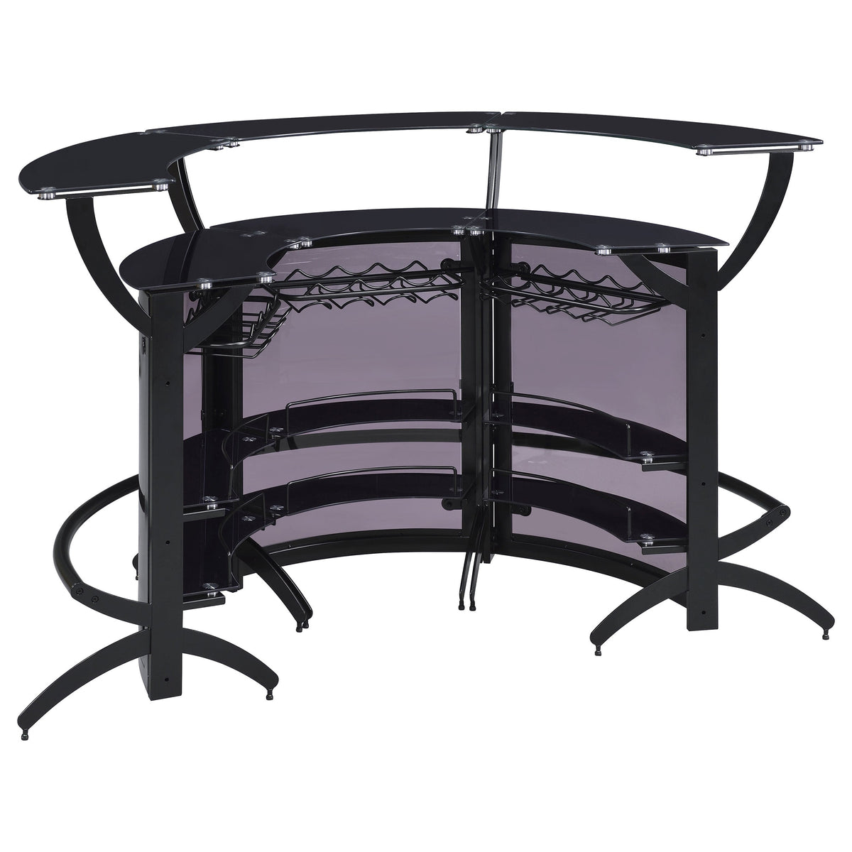 Dallas Curved Freestanding Home Bar Cabinet
