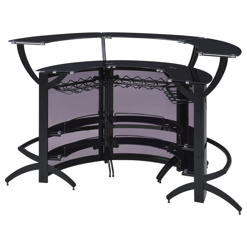 Dallas Curved Freestanding Home Bar Cabinet