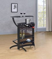 Dallas 2-shelf Curved Freestanding Home Bar Cabinet