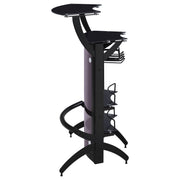 Dallas 2-shelf Curved Freestanding Home Bar Cabinet