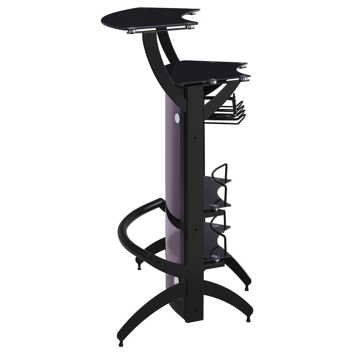 Dallas 2-shelf Curved Freestanding Home Bar Cabinet