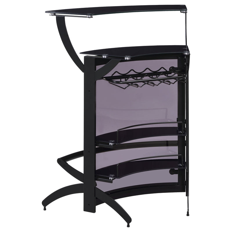 Dallas 2-shelf Curved Freestanding Home Bar Cabinet
