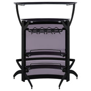 Dallas 2-shelf Curved Freestanding Home Bar Cabinet