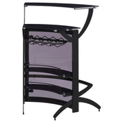 Dallas 2-shelf Curved Freestanding Home Bar Cabinet