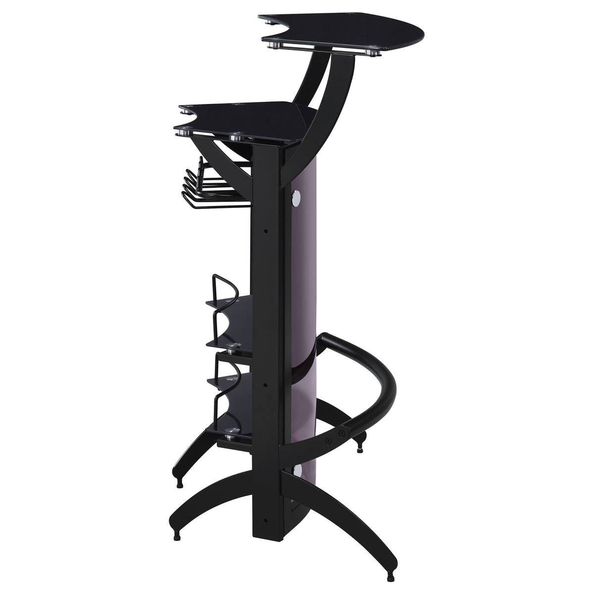 Dallas 2-shelf Curved Freestanding Home Bar Cabinet